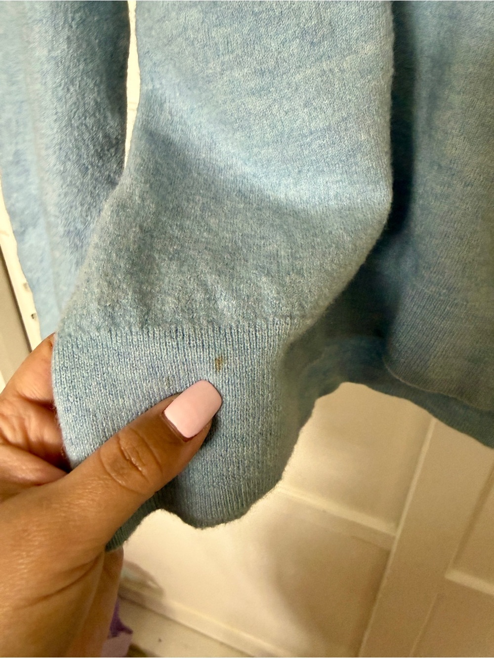 Christian Lacroix Light Blue Crewneck Merino Wool Sweater - Picture 3 of 5